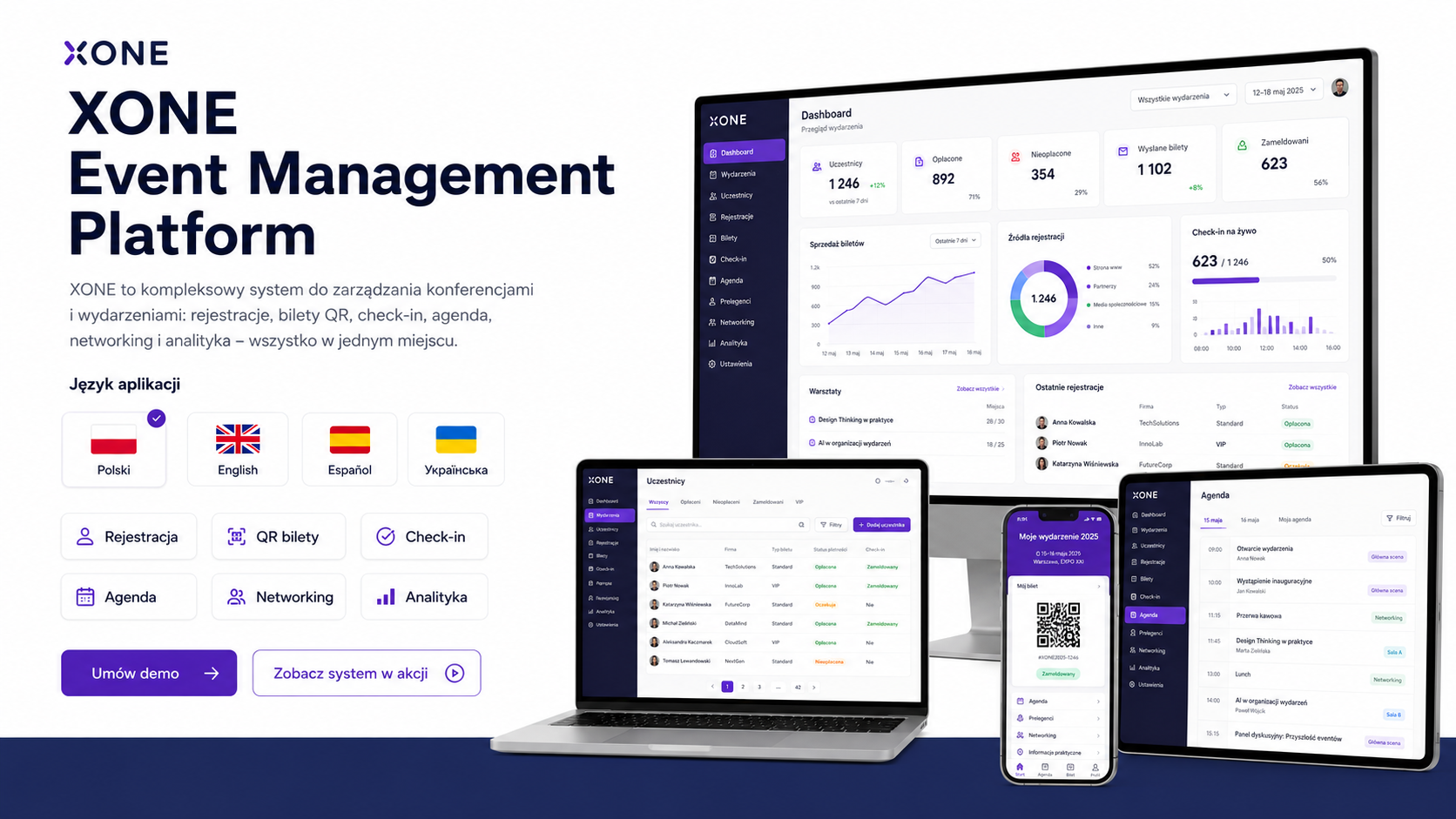 XONE — aplikacja do obsługi konferencji i eventów B2B