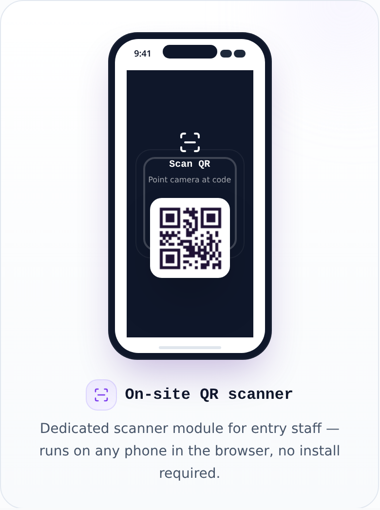 Skaner QR na miejscu